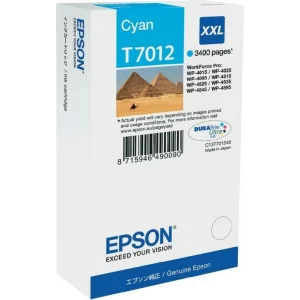 Cartus Cerneala Original Epson Cyan, T7012, pentru WP4000|4500, , incl.TV 0.11 RON, &quot;C13T70124010&quot;