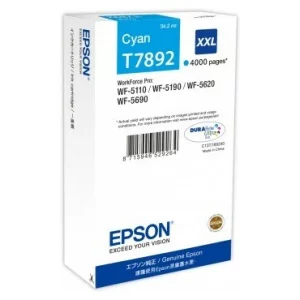 Cartus Cerneala Original Epson Cyan, T789240, pentru WORKFORCE PRO WF-5110|5190|5620|5690, , incl.TV 0.11 RON, &quot;C13T789240&quot;