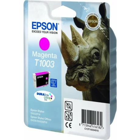 Cartus Cerneala Original Epson Magenta, T1003, pentru B40W|BX600|610FW, , incl.TV 0.11 RON, &quot;C13T10034010&quot;