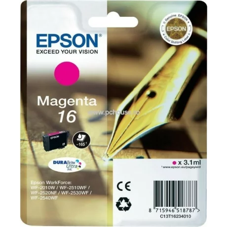 Cartus Cerneala Original Epson Magenta, T1623, pentru WF2540, , incl.TV 0.11 RON, &quot;C13T16234010&quot;