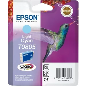 Cartus Cerneala Original Epson Ph Cyan, T0805, pentru Stylus Photo R265|360|RX563, , incl.TV 0.11 RON, &quot;C13T08054011&quot;