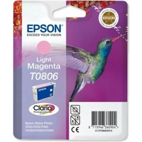 Cartus Cerneala Original Epson Ph Magenta, T0806, pentru Stylus Photo R265|360|RX564, , incl.TV 0.11 RON, &quot;C13T08064011&quot;