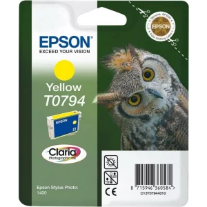 Cartus Cerneala Original Epson Yellow, T0794, pentru Stylus Photo 1400, , incl.TV 0.11 RON, &quot;C13T07944010&quot;