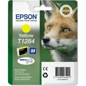 Cartus Cerneala Original Epson Yellow, T1284, pentru S22|SX125, , incl.TV 0.11 RON, &quot;C13T12844011&quot;