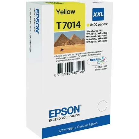 Cartus Cerneala Original Epson Yellow, T7014, pentru WP4000|4500, , incl.TV 0.11 RON, &quot;C13T70144010&quot;