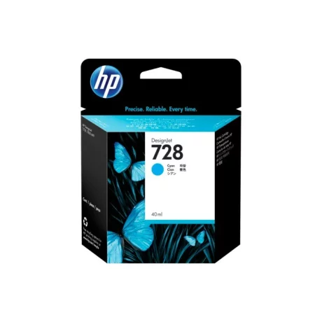 Cartus Cerneala Original HP Cyan, nr.728, pentru Designjet T730|Designjet T830, 40ml, incl.TV 0.11 RON, &quot;F9J63A&quot;