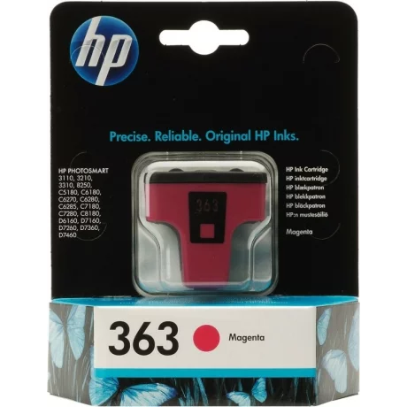 Cartus Cerneala Original HP Magenta, nr.363, pentru PhotoSmart 3110|3210|3310|C5180|C6180|C6250|C6280|C8180|D7160|72xx, , incl.TV 0.11 RON, &quot;C8772EE&quot;