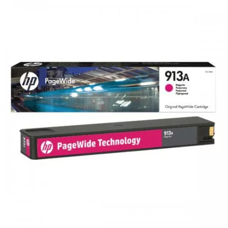 Cartus Cerneala Original HP Magenta, nr.913A, pentru PageWide 352|377, 3.5K, incl.TV 0.11 RON, &quot;F6T78AE&quot;