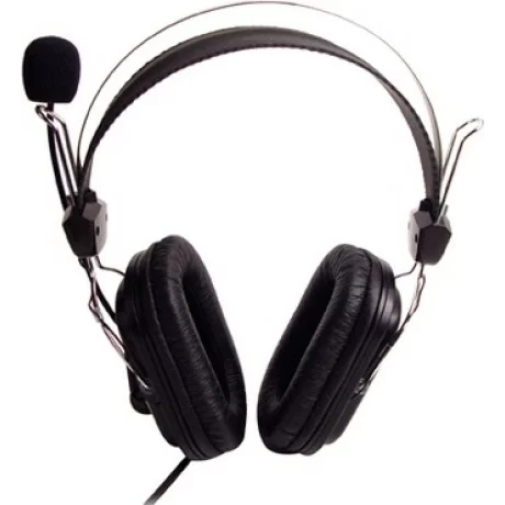 CASTI A4tech, &quot;ComfortFIt&quot;, cu fir, standard, utilizare multimedia, microfon pe brat, conectare prin Jack 3.5 mm, negru, &quot;HS-50&quot;, (include TV 0.75 lei)