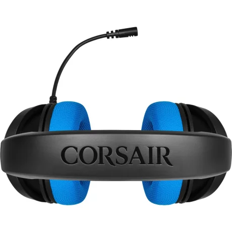 CASTI Corsair, &quot;HS35&quot;, cu fir, gaming, utilizare multimedia, smartphone, microfon pe brat, conectare prin Jack 3.5 mm, negru / albastru, &quot;CA-9011196-EU&quot;, (include TV 0.75 lei)