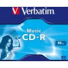 CD-R VERBATIM  700MB, 80min, viteza 16x, set 10 buc, carcasa, &quot;MUSIC&quot; &quot;43365&quot;