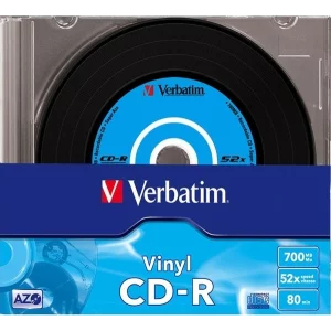 CD-R VERBATIM  700MB, 80min, viteza 52x,  10 buc, carcasa, AZO Data Vinyl 43426