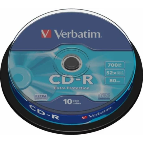 CD-R VERBATIM  700MB, 80min, viteza 52x,  10 buc, spindle, &quot;43437&quot; 7235