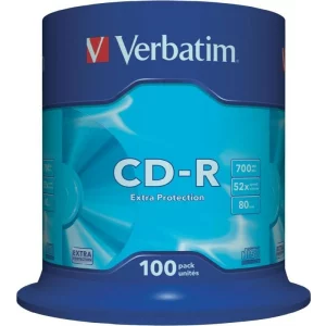 CD-R VERBATIM  700MB, 80min, viteza 52x, 100 buc, spindle, &quot;43411&quot;