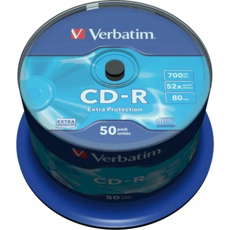 CD-R VERBATIM  700MB, 80min, viteza 52x,  50 buc, spindle, &quot;43351&quot;