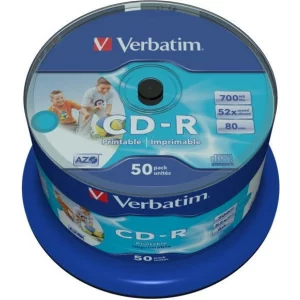 CD-R VERBATIM  700MB, 80min, viteza 52x,  50 buc, spindle, printabil, &quot;AZO Wide Inkjet Printable&quot; &quot;43438&quot;