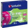 CD-RW VERBATIM  700MB, 80min, viteza 8-12x,   5 buc, carcasa, &quot;Colour 12x&quot; &quot;43167/261910&quot;