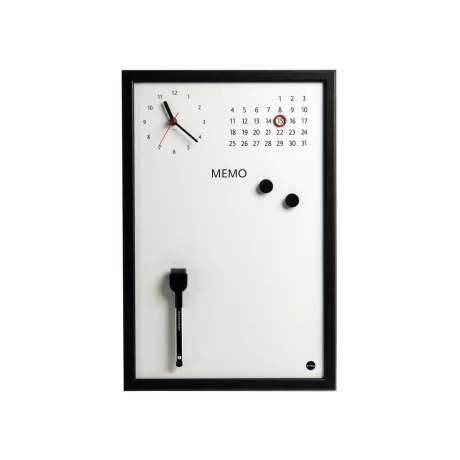 Tabla magnetică cu ceas MEMO Bi-Silque