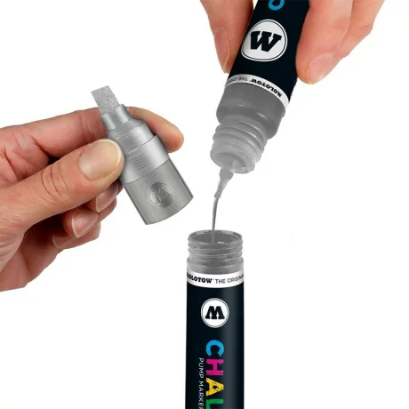 Marker Molotow &quot;metallic&quot; CHALK ( 15mm) metallic silver 001