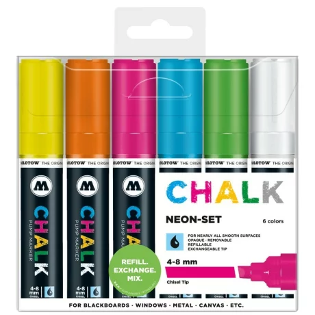 Set Marker Molotow CHALK Marker Neon 4-8mm