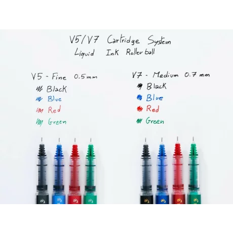 Roller V7 Hi-Tecpoint Reincarcabil 0.7 Albastru Pilot