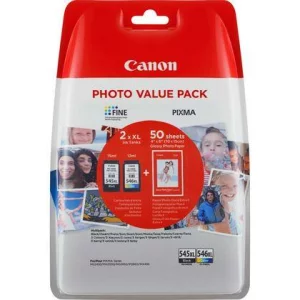 Combo-Pack  Original Canon Black/COlor, PG-545XL/CL-546XL,  BS8286B006AA