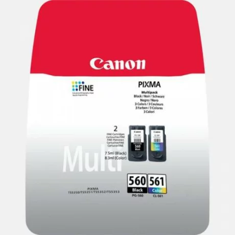 Combo-Pack Original Canon Black/Color,PG-560/CL-561, pentru Pixma TS5350|TS5351|TS5352, 180/180, incl.TV 0.11 RON, &quot;3713C006AA&quot;