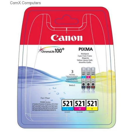 Combo Pack Original Canon CMY, CLI-521MULTI,  BS2934B007AA