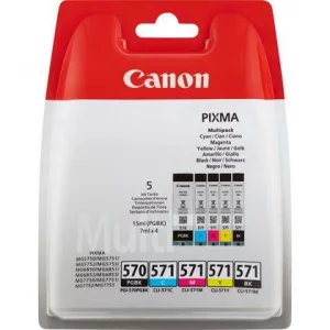 Combo-Pack  Original Canon CMYKPB, PGI-570B/CLI-571,  BS0372C004AA