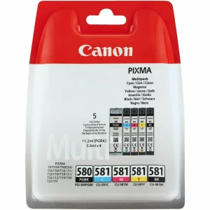 Combo-Pack  Original Canon CMYKPB,  PGI-580/CLI-581, pentru Pixma TR7550|TR8550|TS6150|TS6250|TS705|TS8150|TS8250|TS9150|TS9155|TS9550, , incl.TV 0.11 RON, &quot;2078C005AA&quot;