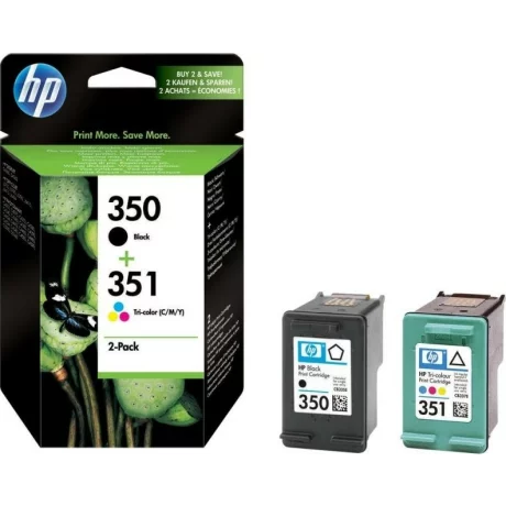Combo-Pack Original HP Black/Color, nr.350+nr.351, pentru Officejet J5780, , incl.TV 0.11 RON, &quot;SD412EE&quot;