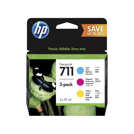 Combo-Pack Original HP CMY, nr.711, pentru DesignJet T120|T125|T135|T520|, , incl.TV 0.11 RON, &quot;P2V32A&quot;