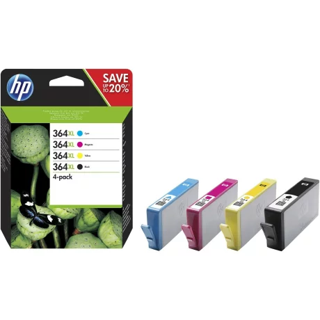 Combo-Pack Original HP CMYK, nr.364XL, pentru DJ 3070|Photosmart 5510|5515|6510|7510|C410B|C5380|C6380|D5460|C309|, , incl.TV 0.11 RON, &quot;N9J74AE&quot;