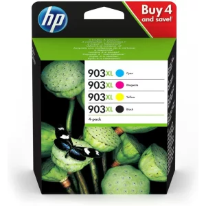 Combo-Pack Original HP CMYK, nr.903XL, pentru Officejet 6950|Pro 6960|6970 AIO, 21.5ml, 3 x 9.5ml, incl.TV 0.11 RON, &quot;3HZ51AE&quot;