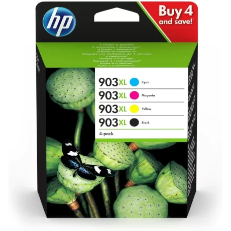 Combo-Pack Original HP CMYK, nr.903XL, pentru Officejet 6950|Pro 6960|6970 AIO, 21.5ml, 3 x 9.5ml, incl.TV 0.11 RON, &quot;3HZ51AE&quot;