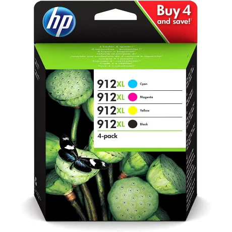 Combo-Pack Original HP CMYK,nr.912XL, pentru OfficeJet 8013|8023, 4x825, incl.TV 0.11 RON, &quot;3YP34AE&quot;
