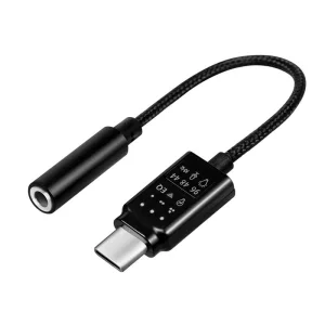 CONVERTOR audio LOGILINK, intrare: 1 x USB-C (T), iesire: 1 x 3.5&quot; jack (M),  24-bit, 96KHz, egalizator, built-in microfon, cablu 14cm, black, &quot;UA0364&quot;