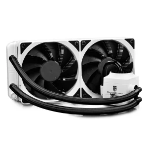 COOLER  DEEPCOOL, skt. universal, racire cu lichid, vent. 120 mm x 2, 1800 rpm, LED RGB ,&quot;CAPTAIN 240 EX RGB WHITE&quot;