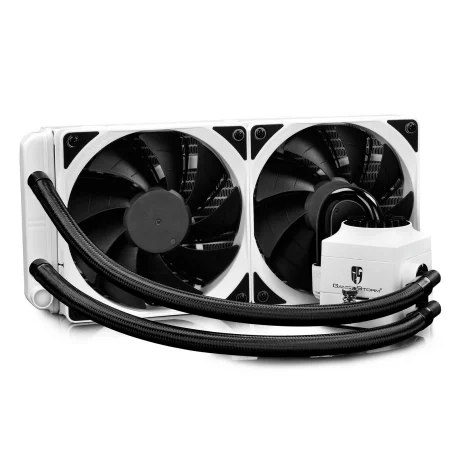 COOLER  DEEPCOOL, skt. universal, racire cu lichid, vent. 120 mm x 2, 1800 rpm, LED RGB ,&quot;CAPTAIN 240 EX RGB WHITE&quot;