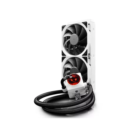 COOLER  DEEPCOOL, skt. universal, racire cu lichid, vent. 120 mm x 2, 1800 rpm, LED RGB ,&quot;CAPTAIN 240 EX RGB WHITE&quot;