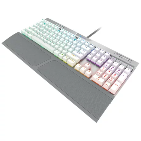 TASTATURA CORSAIR - gaming cu fir, 104 taste, format standard , mecanica, switch Cherry MX Speed, USB, alb, &quot;CH-9109114-NA&quot; (include TV 0.75 lei)