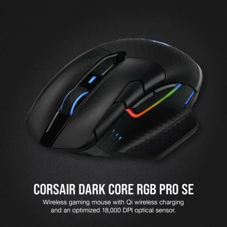 Mouse gaming wireless CORSAIR  Dark Core RGB Pro SE negru CH-9315511-EU