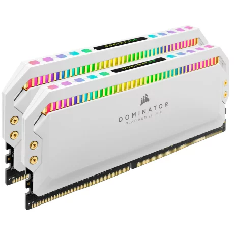 Memorii CORSAIR DDR4 16 GB, frecventa 3200 MHz, 8 GB x 2 module,  radiator, iluminare RGB, &quot;CMT16GX4M2C3200C16W&quot;