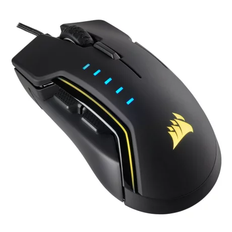 MOUSE CORSAIR - gaming, &quot;GLAIVE RGB&quot; , cu fir, optic, USB, 16000 dpi, 6/1, iluminare, butoane programabile, negru, &quot;CH-9302011-EU&quot;, (include TV 0.15 lei)