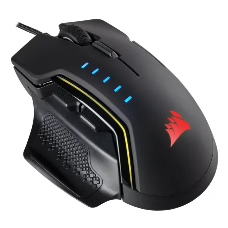 MOUSE CORSAIR - gaming, &quot;GLAIVE RGB&quot; , cu fir, optic, USB, 16000 dpi, 6/1, iluminare, butoane programabile, negru, &quot;CH-9302011-EU&quot;, (include TV 0.15 lei)