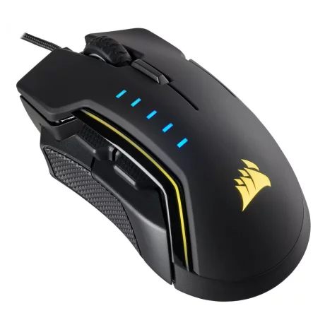 MOUSE CORSAIR - gaming, &quot;GLAIVE RGB&quot; , cu fir, optic, USB, 16000 dpi, 6/1, iluminare, butoane programabile, negru, &quot;CH-9302011-EU&quot;, (include TV 0.15 lei)