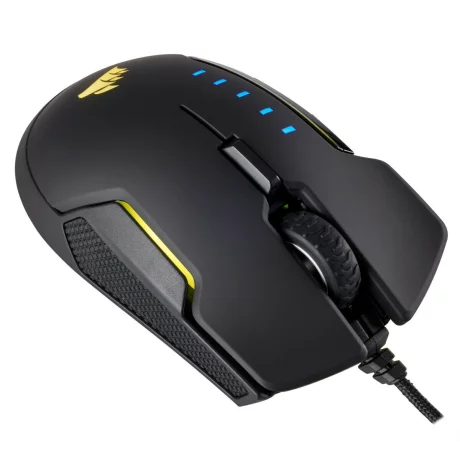 MOUSE CORSAIR - gaming, &quot;GLAIVE RGB&quot; , cu fir, optic, USB, 16000 dpi, 6/1, iluminare, butoane programabile, negru, &quot;CH-9302011-EU&quot;, (include TV 0.15 lei)