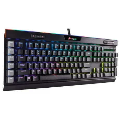 TASTATURA CORSAIR - gaming, &quot;K95 Platinum&quot;, cu fir, 118 taste, format standard , mecanica, switch Cherry MX Speed, USB, negru, &quot;CH-9127014-NA&quot; (include TV 0.75 lei)