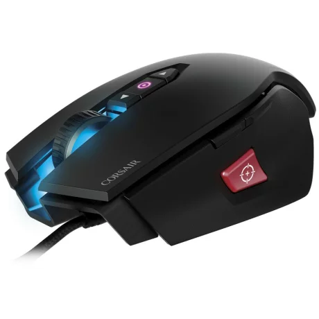 MOUSE CORSAIR - gaming, M65 PRO RGB , cu fir, optic, USB, 12000 dpi, 8/1, iluminare, butoane programabile, negru