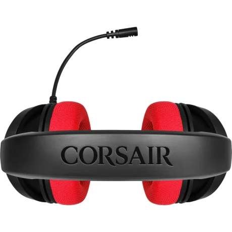 CASTI Corsair, &quot;HS35&quot;, cu fir, gaming, utilizare multimedia, smartphone, microfon pe brat, conectare prin Jack 3.5 mm, negru / rosu, &quot;CA-9011198-EU&quot;, (include TV 0.75 lei)
